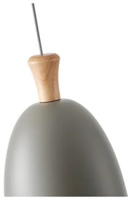 Lampadario a sospensione con filo 1xE27/15W/230V grigio diametro 23 cm