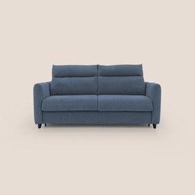 Peonia divano letto scandinavo con materasso H18 cm e morbido e alto schienale in tessuto Bouclé impermeabile T07