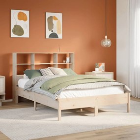 Letto libreria senza materasso 135x190 cm in legno di pino