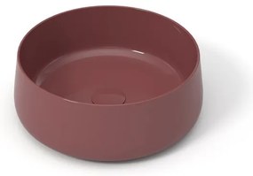 Lavabo da appoggio Wave OLYMPIA CERAMICA tondo 40cm in ceramica rosso piletta non inclusa