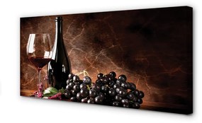 Quadro su tela Un bicchiere di vino 100x50 cm