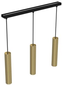 Lampadario a sospensione con filo RAITO 3xGU10/8W/230V ottone