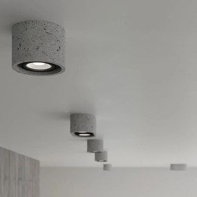 Lampada da soffitto BASIC 2 in Cemento 2 basi AR111 - Grigia