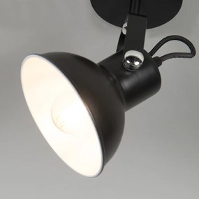 Lampada da parete e soffitto industriale nera inclinabile - Guida