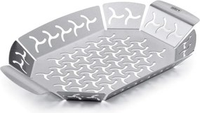 Cestino bbq Premium - Piccolo (27 x 19 cm), Ciotola resistente al calore e lavabile in lavastoviglie in acciaio inossidabile, Ideale per contorni,