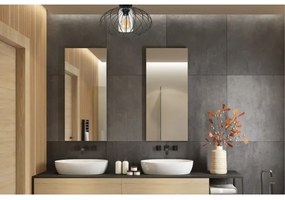 Lampadario a plafone CORRINI 1xE27/60W/230V diametro 34 cm nero/limpido