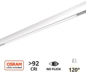 Faro LED Lineare 30W Magnetico 60cm CRI92 120° Bianco 48V Colore Bianco Caldo 3.000K