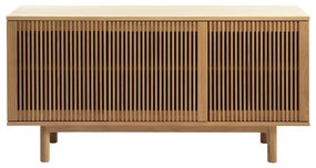 Cassettiera bassa effetto rovere colore naturale 143x70 cm Tiber - Unique Furniture