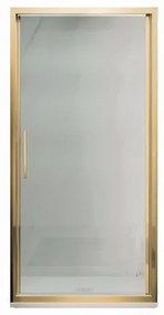 Porta doccia Record H 195cm, Sp. 6 mm in vetro vetro senza finitura / trasparente profilo dorato