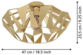 Eglo 43908 - Plafoniera CARLTON 1xE27/60W/230V