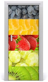Adesivo per porta interna Frutta 75x205 cm