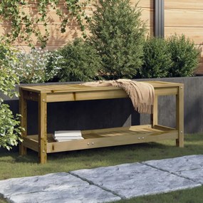 Panca da Giardino 108x35x45 cm Legno Massello Pino Impregnato