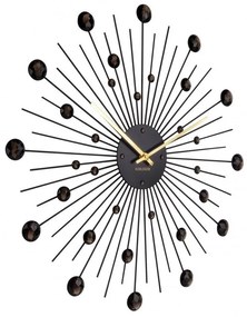 Orologio da parete in cristalli neri Sunburst - Karlsson