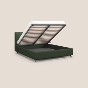 Bogart letto imbottito contenitore completamente sfoderabile in microfibra smacchiabile T11 verde