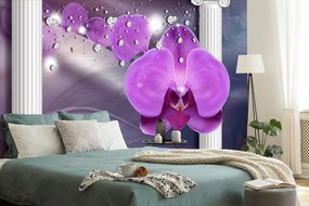 Carta da parati – Orchidea presso colonne greche