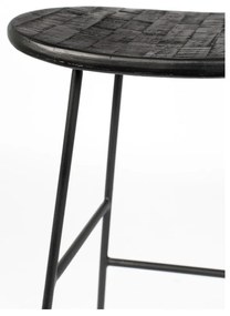 Sedia da bar nera 2 pz (altezza della seduta 62 cm) Tangle – White Label