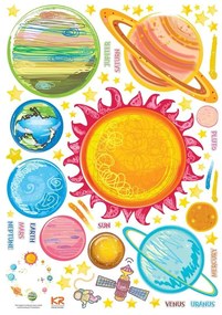 Set di adesivi murali sul sistema solare - Ambiance