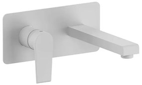 Miscelatore lavabo a muro Mariani serie Artic in ottone bianco opaco