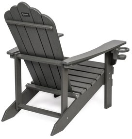 Sedia da giardino in plastica grigia Adirondack – Bonami Selection