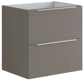 Armadietto bagno a terra Brera 2 cassetti P 45.5 x L 59.5 x H 60 cm laccato opaco grigio londra