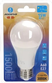 Lampadina LED con sensore crepuscolare A60 E27/15W/230V 3000K - Aigostar