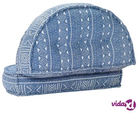 vidaXL Pouf 100x20 cm in Tessuto Indaco