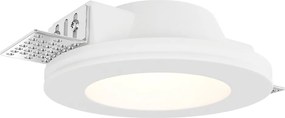Portafaretto Rotondo Ø130x45mm GU10 in Gesso Pitturabile