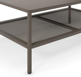 Tavolino da salotto grigio in metallo 60x100 cm Fayna – Marckeric