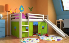 Letto soppalco bambini Ourbaby Modo con scivolo - bianco - bianca elevato letto