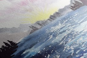Stampa su tela – Paesaggio disegnato
