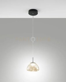 Lucille sospensione cognac 1 luce in vetro a led cct 2700k - 3000k ...