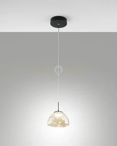 Lucille sospensione cognac 1 luce in vetro a led cct 2700k - 3000k ...