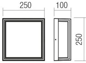 Redo 90566 - Applique a LED da esterno QUADRIS LED/20W/230V IP54 marrone