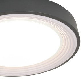 Plafoniera moderna grigia con bianco 38cm incl. LED dimmerabile - Kanton