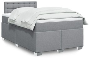 Giroletto A Molle Con Materasso Grigio Chiaro 120x200cm Tessuto /