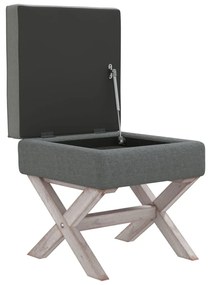 Sgabello portaoggetti grigio scuro 45x45x49 cm in tessuto