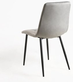 Sedia Lyke Velluto - Grigio