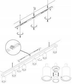 Luce Spot ANGIE 6xGU10/35W/230V bianco