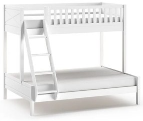 Letto a castello bianco per bambini 140x200/90x200 cm Scott - Vipack