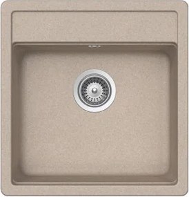 Lavello sopratop 1 vasca in quarzo avena SCHOCK Nemo N100 S CRISTALITE® L 49 x L 43.4 cm