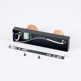 Brilagi - Faretto ODENSE 2xE14/10W/230V legno di caucciù/nero