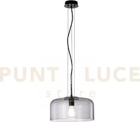Lampadario a sospensione gibus fume' 1 luce attacco e27 30x30x150cm...