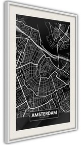 Poster City Map: Amsterdam (Dark)