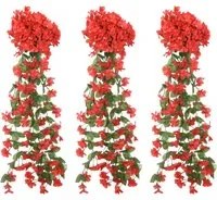 Ghirlande Fiori Artificiali 3 pz Rosso 85cmcod mxl 130712