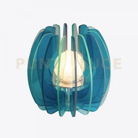 Lampada piccola iride in cristallo acrilico 1 luce attacco e14 blu