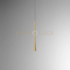Dafne s/p - sospensione oro in alluminio a led 213lm 3000k 7w 1 luc...