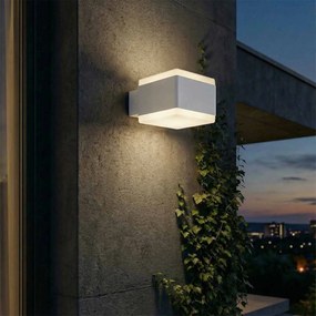 Applique LED 12W Cubica per esterni a Luce Diffusa IP54 Bianca Colore Bianco Naturale 4.000K