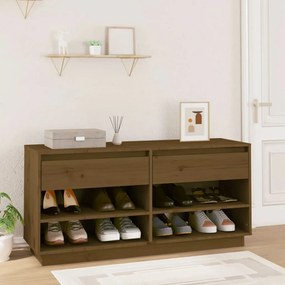 Scarpiera Ambra 110x34x52 Cm İn Legno Massello Di Pino /