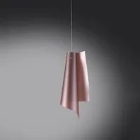 Sospensione Moderna A 1 Luce Vela In Polilux Rosa Metallico H50 Made In Italy