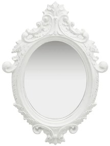 Specchio Da Parete Stile Castello 56x76 Cm Bianco /
